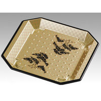 福助工業 寿司容器 和皿 12H 市松黒 547522 1袋(50個)（直送品）