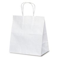 ベルベ 紙袋 自動紐手提袋 T-5W 白無地 1624 1袋(50個)（直送品）