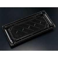 リスパック 寿司容器 バイオPET 美枠寿司 2-6B 黒 FAPR330 1袋(50個)（直送品）