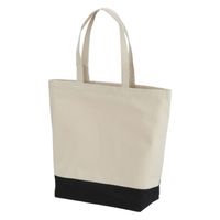 United Athle エコバッグ 1460-01 キャンバストートバッグ ナチュラル・ブラック L 14600145202 1袋(1個)（直送品）