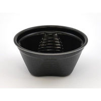 シーピー化成 麺・スープ容器 NFピッタ14 黒本体 0600214000525 1袋(25個)（直送品）