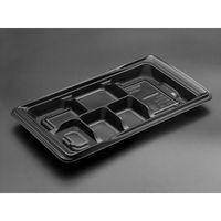 リスパック 弁当容器 バイオデリカ まんてん100-2B K-黒 RHBF621 1袋(50個)（直送品）