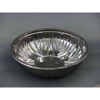 リスパック 麺・スープ容器 クリーンボールM大本体黒 PAPS965 1袋(50個)（直送品）