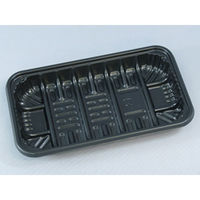 リスパック トレー PSトレー150C 黒 FPPS162 1袋(100個)（直送品）