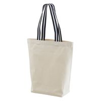 United Athle 1460-01 キャンバストートバッグ ナチュラル・ブラックアンドホワイト M 1袋(1個)（直送品）