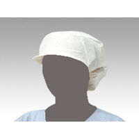メディテックジャパン 不織布キャップ つば付帯電帽 ホワイト L 00364602 1袋(20個)（直送品）