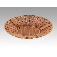 トーダイ 樹脂バスケット VT-300-BR丸型 トレー 30型 ブラウン 010V30BR 1袋(1個)（直送品）