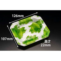 リスパック 温惣菜・軽食トレー YJ-13-11C サンレタス FLGX054 1袋(50個)（直送品）