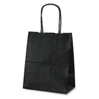 ベルベ 紙袋  1259 自動紐手提袋 T-2 カラー(黒) 1259 200枚(25枚×8)（直送品）