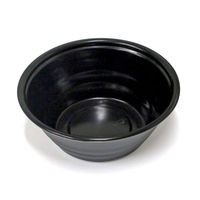 デンカポリマー スープ・麺容器 E-52深本体 黒/黒 42803 1袋(50個)（直送品）