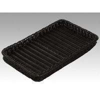 トーダイ 樹脂バスケット BB-4025-BKベーカリーバスケット 薄型25型 ブラック 010B25BK 1袋(1個)（直送品）