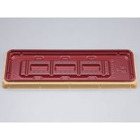 シーピー化成 惣菜容器 UFハカマウナギ35杉板赤本体(N) 0196435001355 1袋(50個)（直送品）