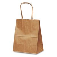 ベルベ 紙袋 自動紐手提袋 T-2 茶無地 1218 1袋(25個)（直送品）