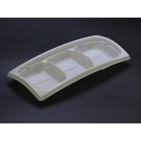 リスパック 惣菜容器 バイオデリカ リッジ22-11B 3S-1 白 RHBH841 1袋(50個)（直送品）