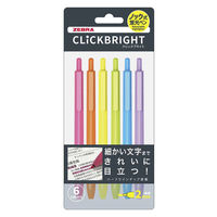 ゼブラ 蛍光ペン クリックブライト 6色セット WKS30-6C 1セット（60本：6色×10）