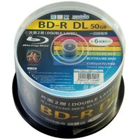 HIDISC磁気研究所録画DATA共用ブルーレイディスク260分50GB6倍速BD-R/DL HDBDRDL260RP50スピンドル1ケース50枚
