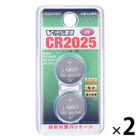 オーム電機 リチウム電池 CR2025/B2P CR2025/B2P 1セット（2個入×2パック）