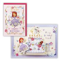 日本ホールマーク お誕生日祝い グリーティングカード 立体 ディズニー ソフィア2 1枚