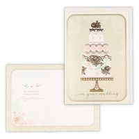 日本ホールマーク 結婚祝い グリーティングカード ウェディングケーキ2 1枚