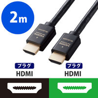 HDMIケーブル HDMI2.1ケーブル スタンダード 2.0m ブラック ECDH-HD21E20BK エレコム 1個（直送品）