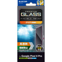 Google Pixel 8 Pro ガラスフィルム 指紋認証対応 高透明 PM-P234FLGG エレコム