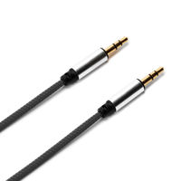 PGA 3.5mmステレオミニプラグ AUXオーディオケーブル タフ 1m ブラック PG-AUX10M11BK 1セット（2個）（直送品）