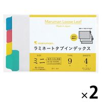 ルーズリーフ ラミネートタブインデックス4山 ミニ LT7004 2冊 マルマン