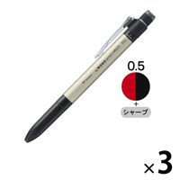 多機能ボールペン　MONOgraph　モノグラフマルチ　ゴールド　黒・赤・シャープ　CPA-161B　3本　トンボ鉛筆