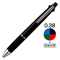 ジェットストリーム4&1 多機能ペン 0.38mm ブラック軸 黒 4色+シャープ MSXE510003824 三菱鉛筆uni