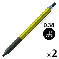 油性ボールペン　MONOgraphLite　モノグラフライト　黒インク　0.38mm　ライム　FCE-111D　2本　トンボ鉛筆