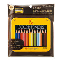色鉛筆　ミニ缶入　12色セット　削り器付き　BCA-151　1個　トンボ鉛筆