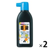 書道・習字墨汁 筆がよろこぶ墨液 AB-01 あかしや 2個