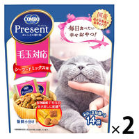 コンボ プレゼント 毛玉対応 シーフードミックス味 総合栄養食 国産 42g（3g×14袋）2個 猫 おやつ