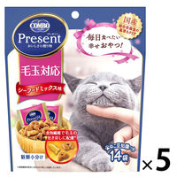 コンボ プレゼント 毛玉対応 シーフードミックス味 総合栄養食 国産 42g（3g×14袋）5個 猫 おやつ
