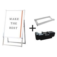 常磐精工 ポスターグリップスタンド看板 屋内用 B2片面シルバー ウエイトアーム・水タンクセット PGSK-B2KS-3SET 1セット（直送品）