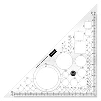 マービー ツマミ付き三角定規プラスα 014-0278 2組（直送品）