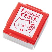 シヤチハタ いいね！スタンプくんレッド１３たいへんよくできました PEW-A2-R-13 5個（直送品）