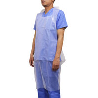 イワツキ プラスチックエプロン(ホワイト) 07-4753-01 1梱(100枚入x8箱)（直送品）