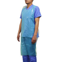 イワツキ プラスチックエプロン(グリーン) 07-4753-03 1梱(100枚入x8箱)（直送品）