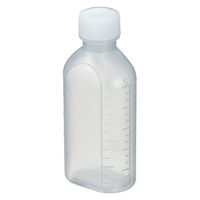 エムアイケミカル 投薬瓶PPB 100mL 凸凹目盛り（未滅菌）キャップ色：白PP　少数包装 08-2850-2307 1袋（10本入）（直送品）