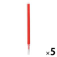 無印良品 こすって消せるボールペン用リフィル 赤 0.5mm 1セット（5本） 良品計画
