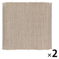 無印良品 インド綿手織コースター ライトブラウン 約幅10×奥行10cm 1セット（2枚） 良品計画