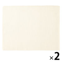 無印良品 インド綿手織ランチョンマット アイボリー 約幅45×奥行35cm 1セット（2枚） 良品計画