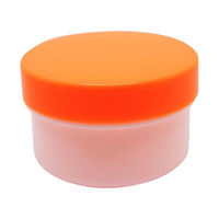 エムアイケミカル 軟膏容器プラ壷Ａー５号（未滅菌） オレンジ 6105 1箱（50個入）（直送品）
