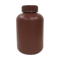 コクゴ PE広口瓶(茶) 茶色 24-7364-08 1個（直送品）