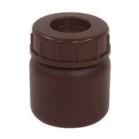 コクゴ PE広口瓶(茶) 茶色 24-7364-01 1個（直送品）