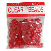 創アンド遊 クリアビーズ単色 赤 CB-200-001 1セット（2袋）