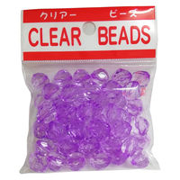 創アンド遊 クリアビーズ単色 紫 CB-200-003 1セット（10袋）