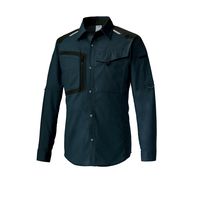 クロダルマ 長袖シャツ ネイビー 5L 25677-11-5L 1枚（直送品）