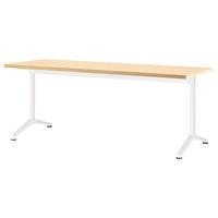 【軒先渡し】ニシキ工業 ミーティングテーブル 幅1800×奥行900×高さ700mm ペールウッド AHD-H1890K-PL 1台（直送品）